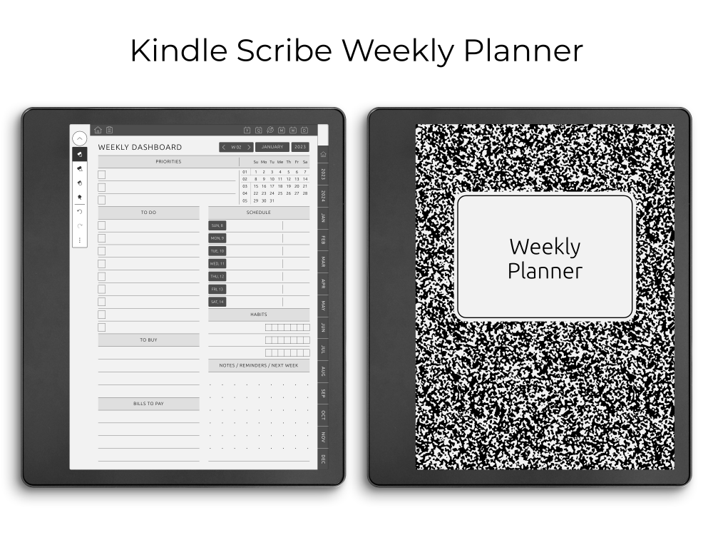 Kindle Scribe Weekly Planner