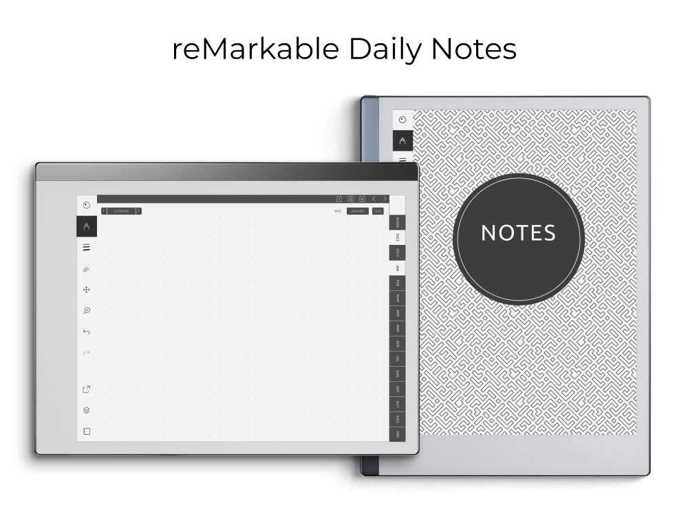 reMarkable Daily Notes - Dot Grid Paper for GoodNotes, Notability, Noteshelf