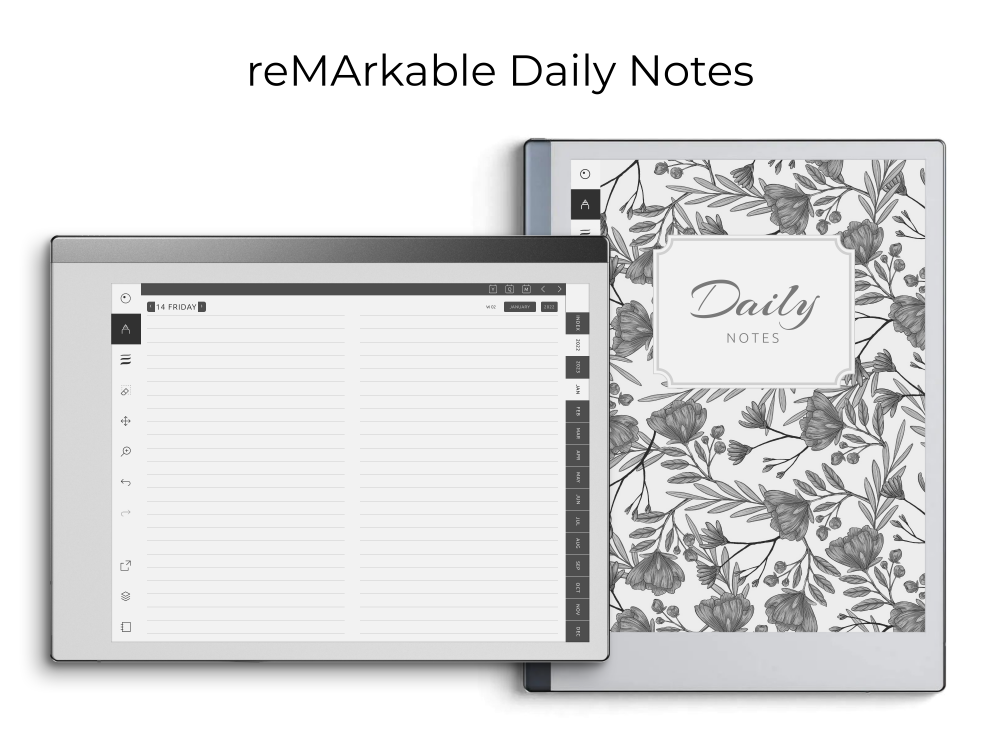 reMarkable Daily Notes - Ruled Paper for GoodNotes, Notability, Noteshelf