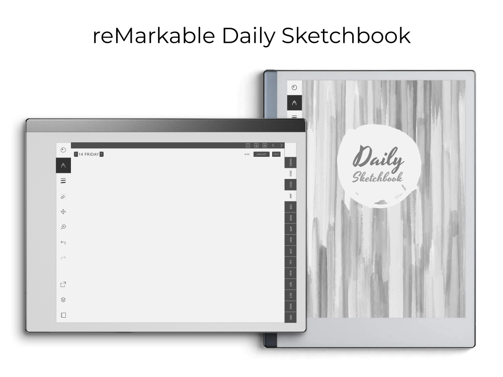 reMarkable Daily Sketchbook reMarkable Daily Sketchbook for GoodNotes, Notability, Noteshelf