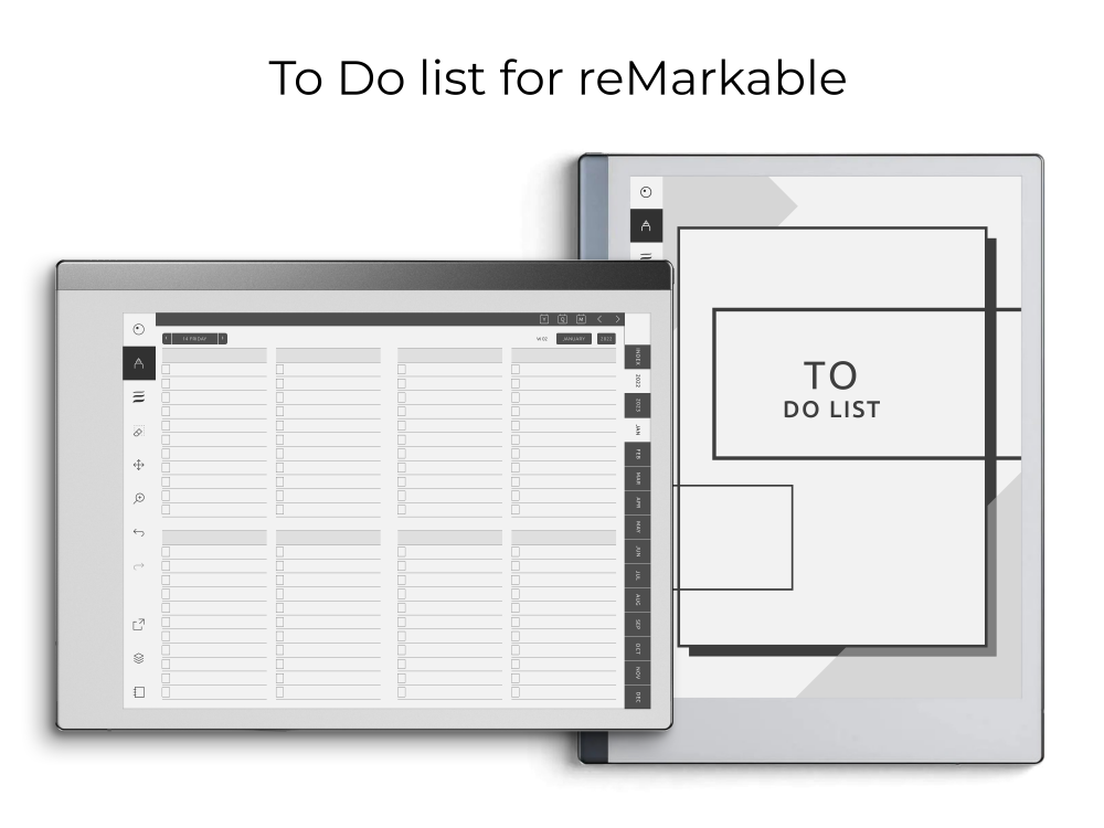 reMarkable To Do List for GoodNotes, Notability, Noteshelf