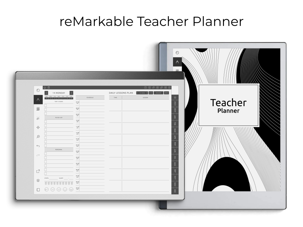 reMarkable Teacher Planner for GoodNotes, Notability, Noteshelf
