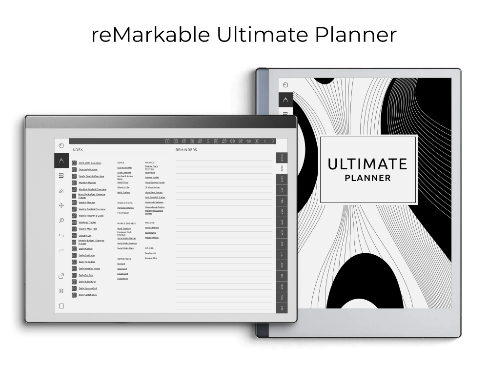 reMarkable Ultimate Planner reMarkable Ultimate Planner for GoodNotes, Notability, Noteshelf
