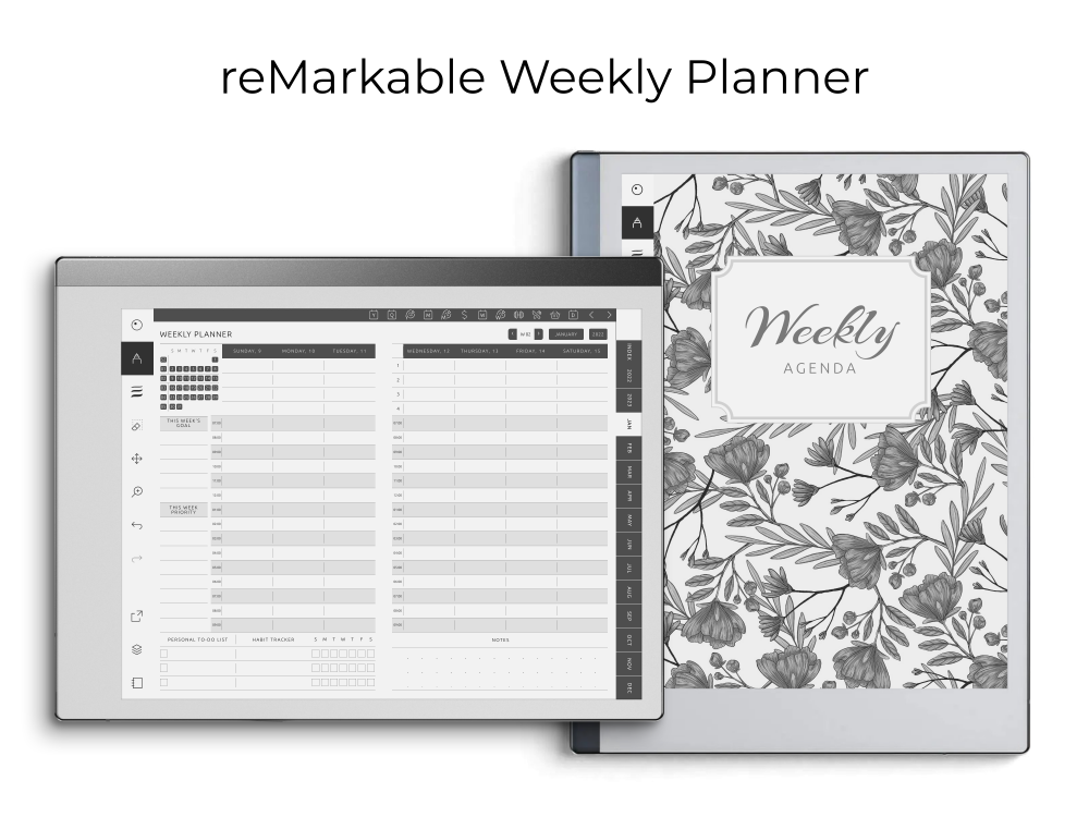 reMarkable Weekly Planner reMarkable Weekly Planner for GoodNotes, Notability, Noteshelf