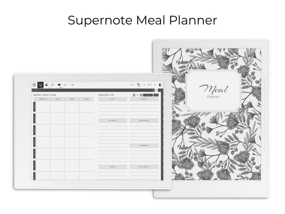 Supernote Meal Planner