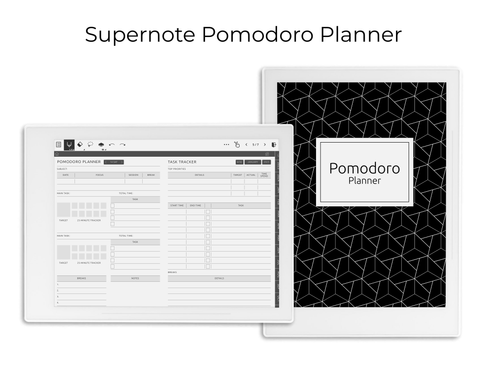 Supernote Pomodoro Planner