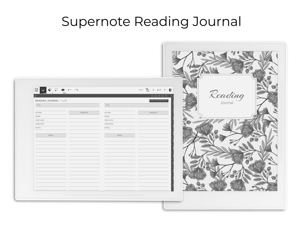 Supernote Reading Journal 2023 & 2024: Get Your Planner Template PDF