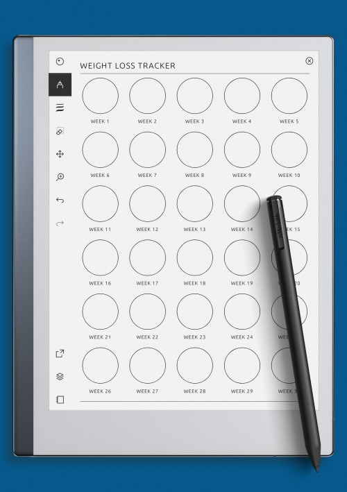 reMarkable 30-Week Weight Loss Tracker