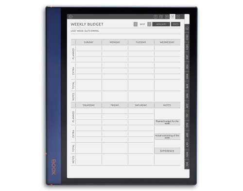 BOOX Note Budget Planner