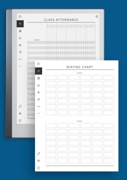 reMarkable Class Attendance & Seating Chart - Original Style