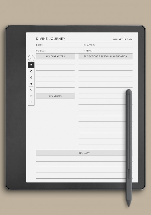 Daily Divine Journey template for Kindle Scribe