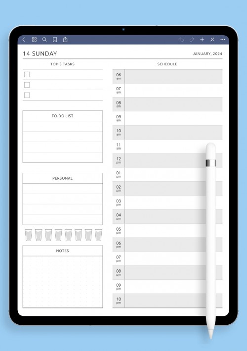 Dated Daily Planner - Original Style for iPad 