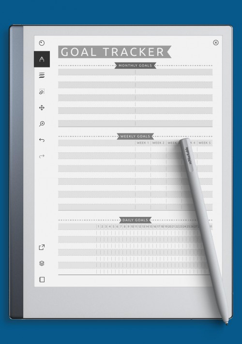 reMarkable Goal Tracker - Casual Style 