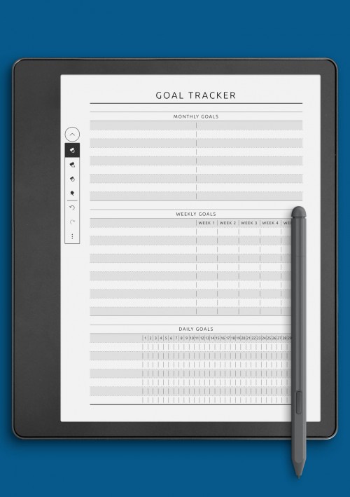 Kindle Scribe Goal Tracker - Original Style