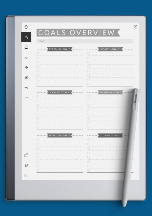 reMarkable  Goals Overview - Casual Style
