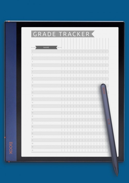 Gradebook - Casual Style for BOOX Note