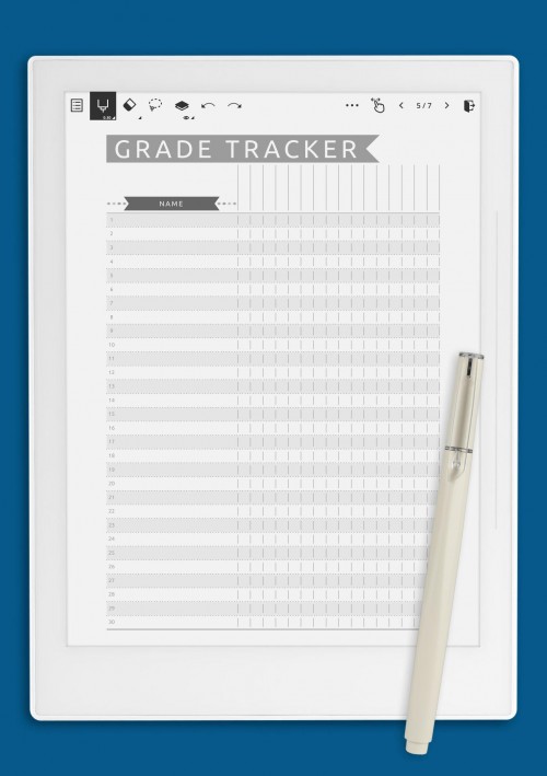 Gradebook - Casual Style for Supernote A6X