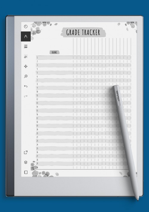 reMarkable Gradebook - Floral Style