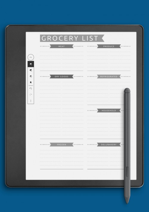 Kindle Scribe Grocery List - Casual Style