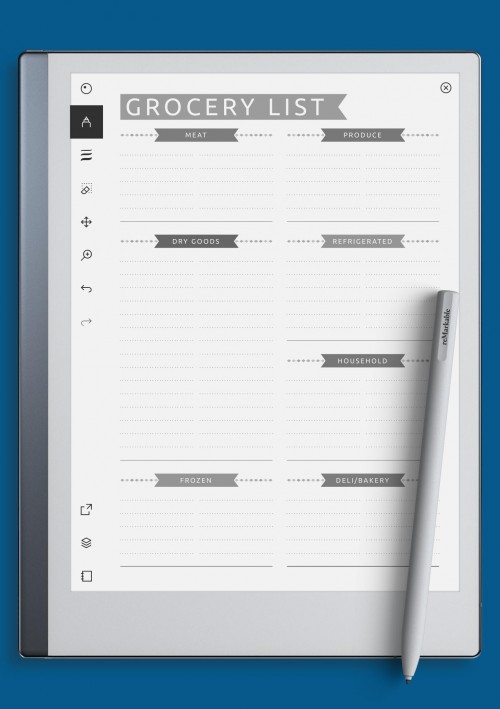 reMarkable Grocery List - Casual Style