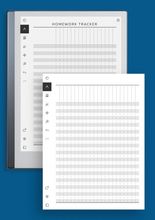 reMarkable Homework Tracker Template