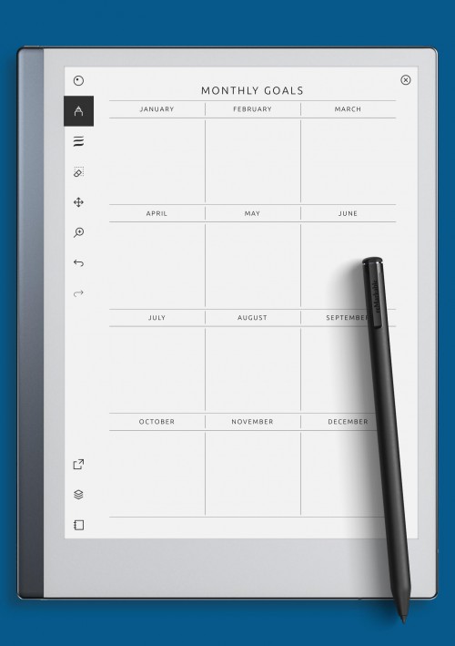 reMarkable Monthly Goals List for a Year