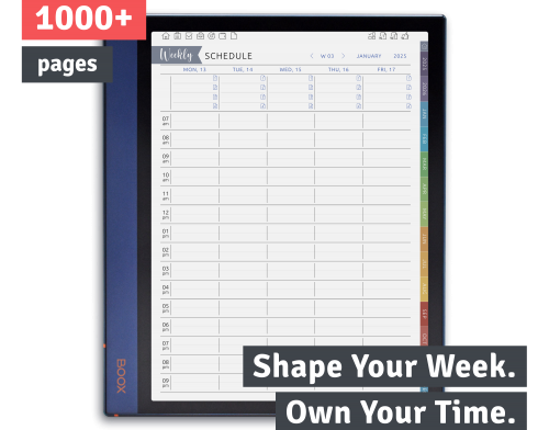 weekly planner for onyx boox