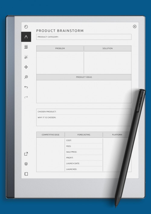 reMarkable Product Planner Template