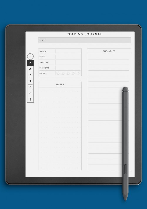 Kindle Scribe Reading Journal - Minimalist Style