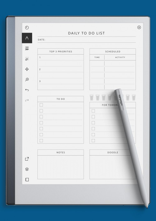 reMarkable Scheduled Daily To Do List - Original Style