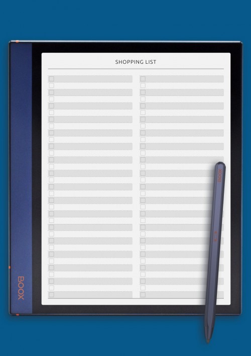 Shopping List - Original Style for BOOX Note