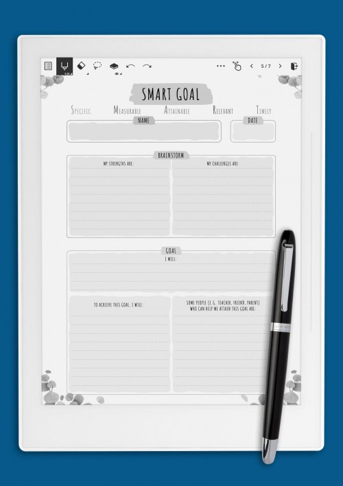 SMART Goal - Floral Style for Supernote A6X