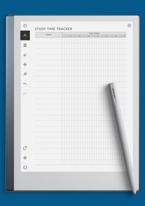 reMarkable Study Time Tracker Template