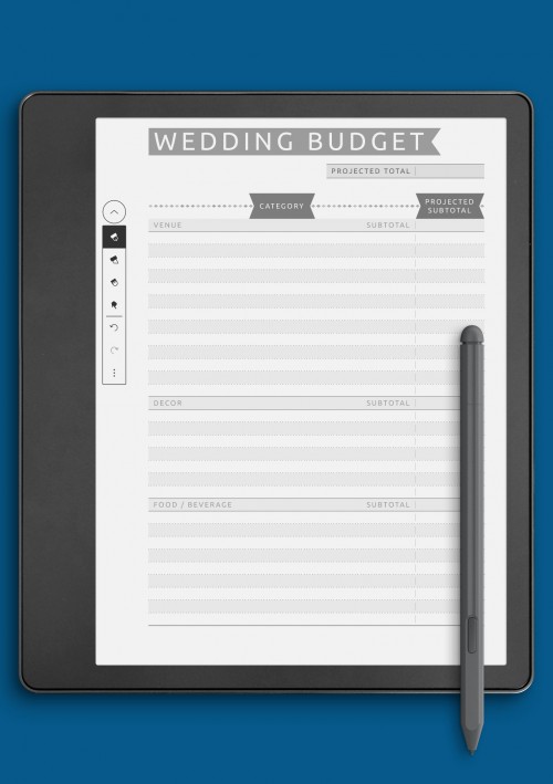 Wedding Budget - Casual for Kindle Scribe