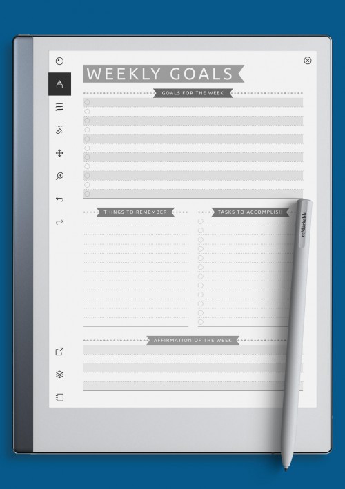 reMarkable Weekly Goals - Casual 