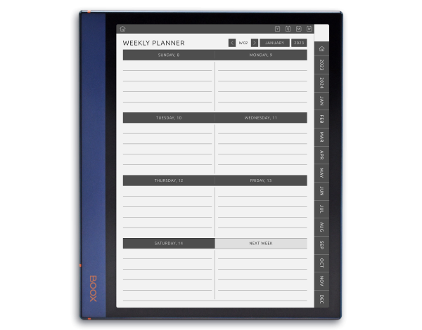 Boox Note Weekly Planner 2024 And 2025 Get Your Planner Template Pdf