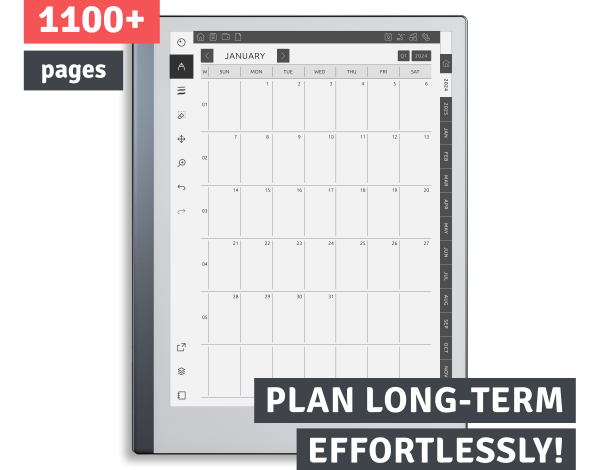 Remarkable 3 Calendar Years in One PDF of 2024 2025 2026 Interactive  Calendar Remarkable 2 Template E Ink 10.3-inch -  Canada