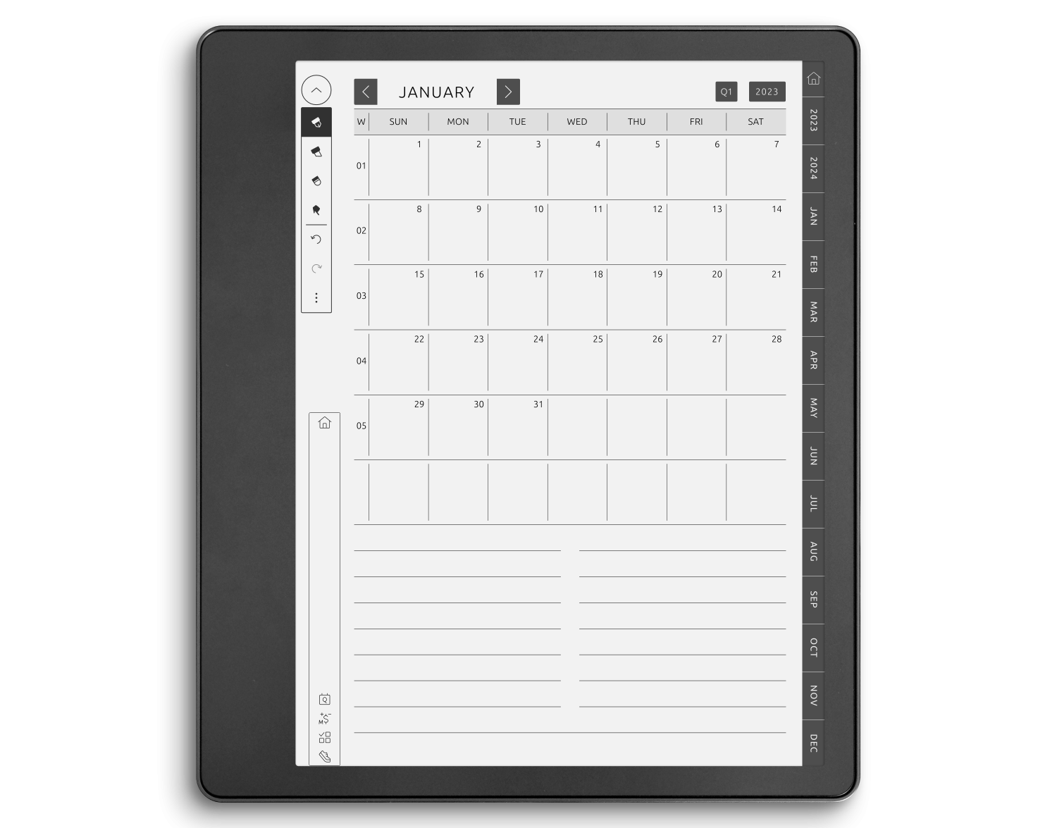Kindle Scribe Monthly Calendar 2023 2024: Get Your Planner Template PDF