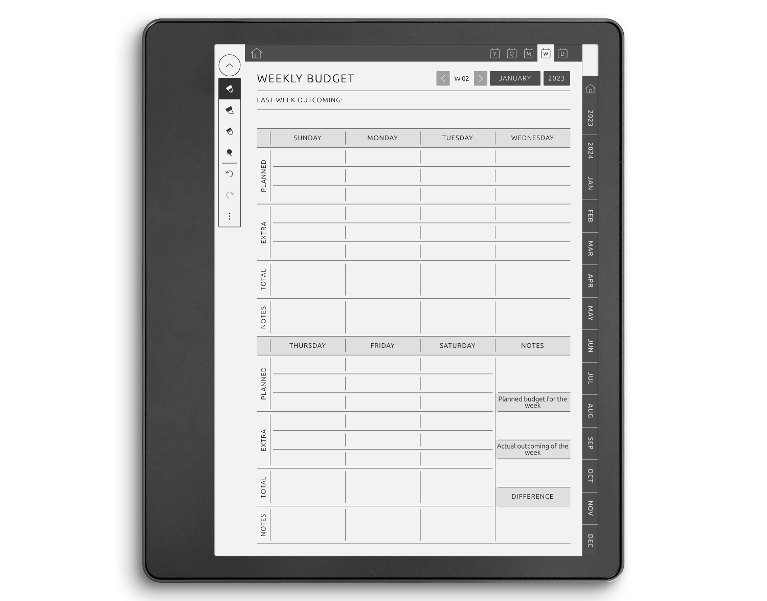 Kindle Scribe Budget Planner 2023 & 2024: Get Your Planner Template PDF