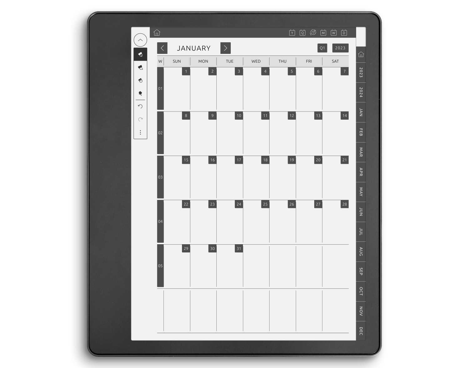 Kindle Scribe Monthly Planner 2024 & 2025 Get Your Planner Template PDF