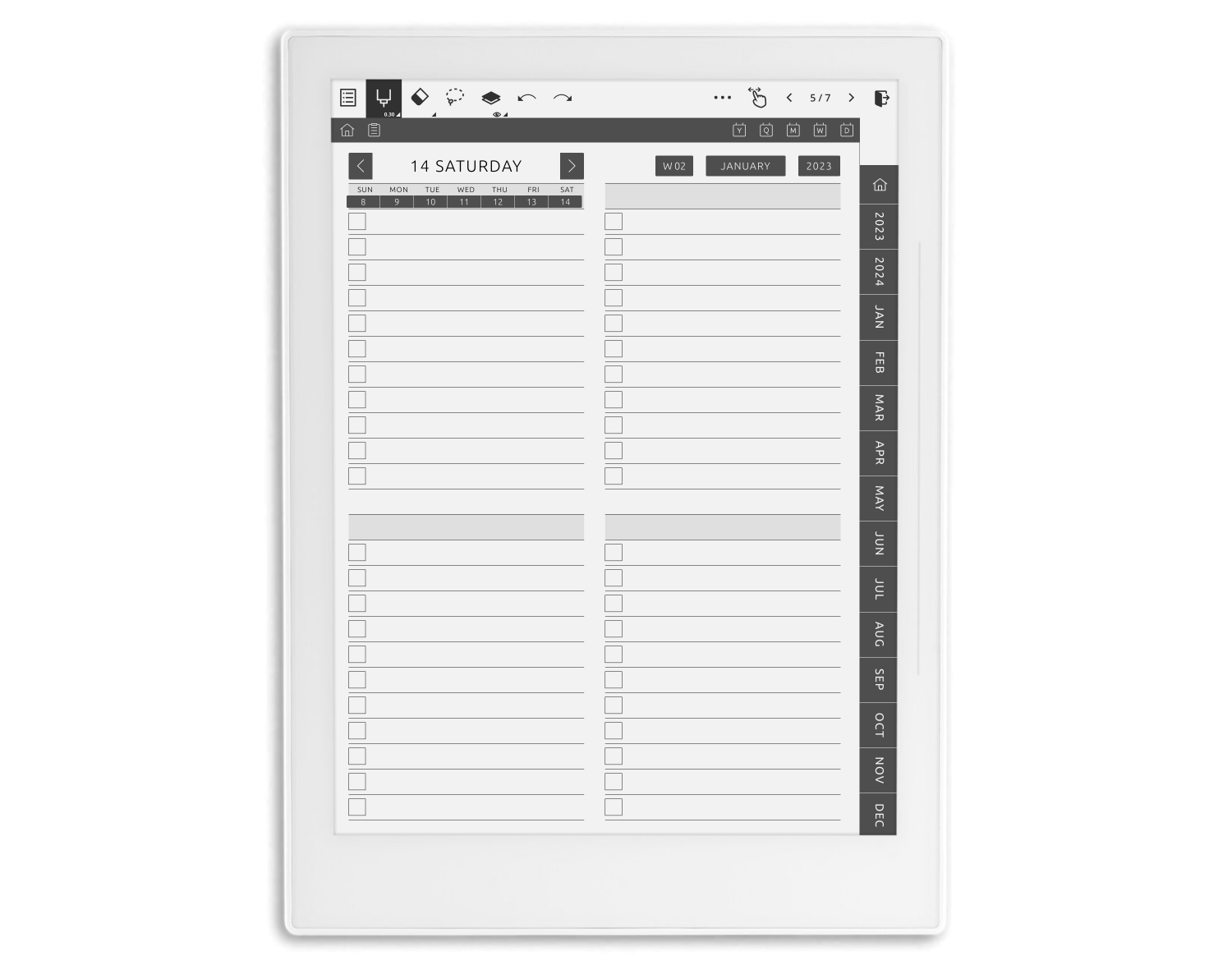 Supernote Digital To Do List 2024 & 2025: Get Your Planner Template PDF